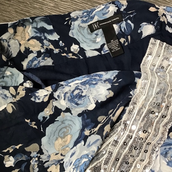 Skirt floral with sequence embellished hem - Picture 2 of 3